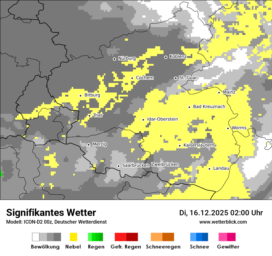 Modellkarten Signifikantes Wetter
