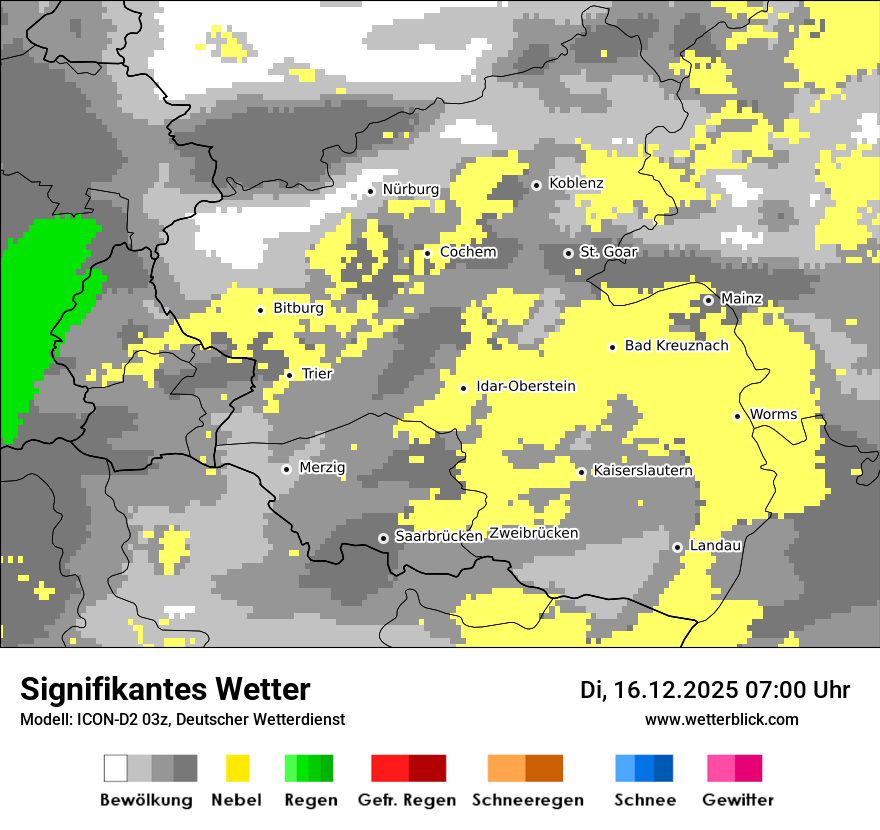 Modellkarten Signifikantes Wetter