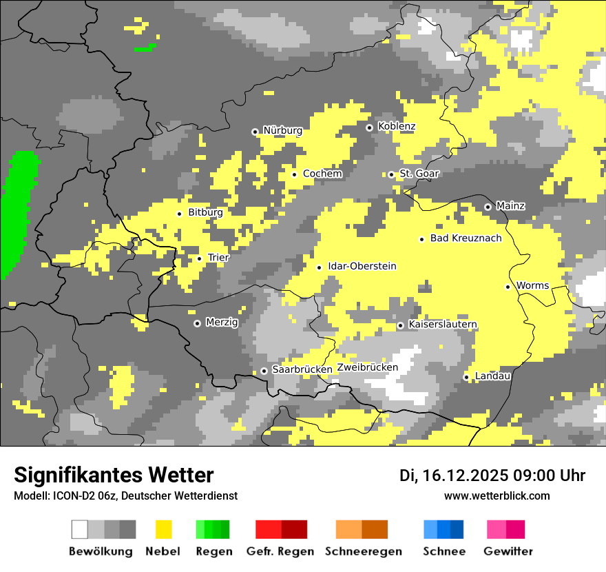 Modellkarten Signifikantes Wetter