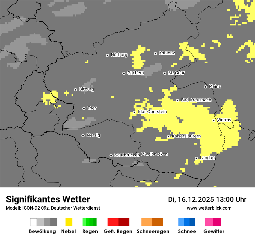 Modellkarten Signifikantes Wetter
