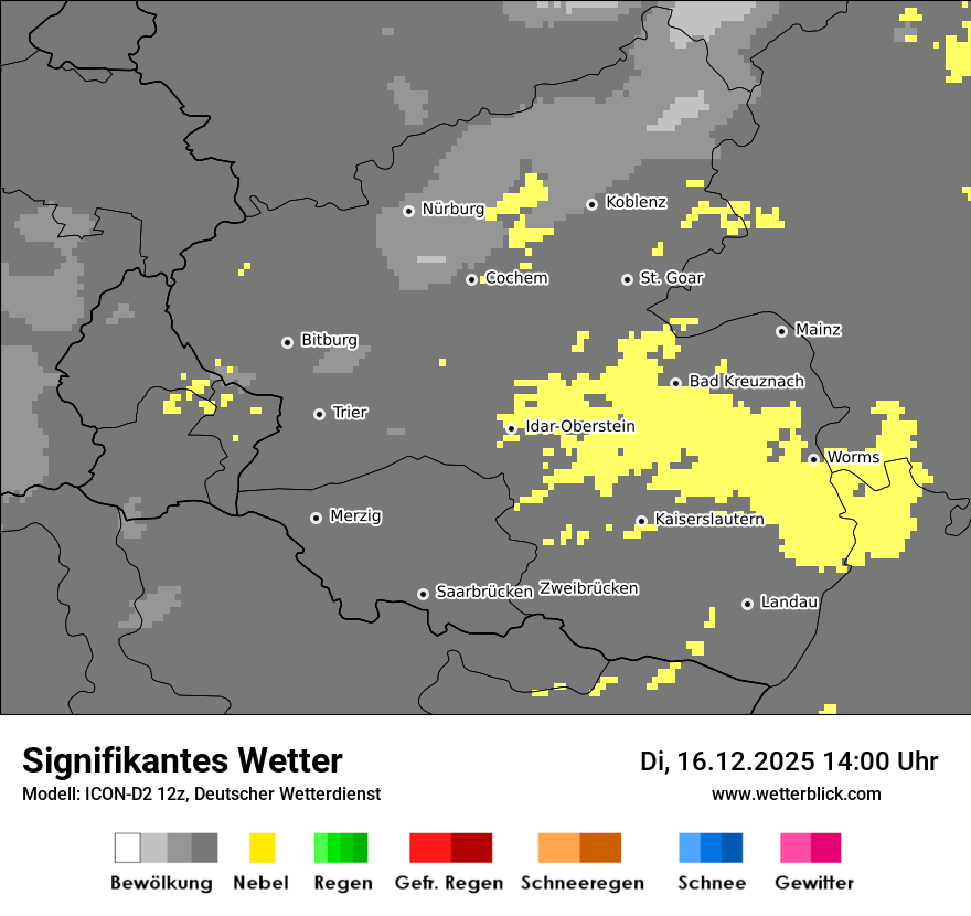 Modellkarten Signifikantes Wetter