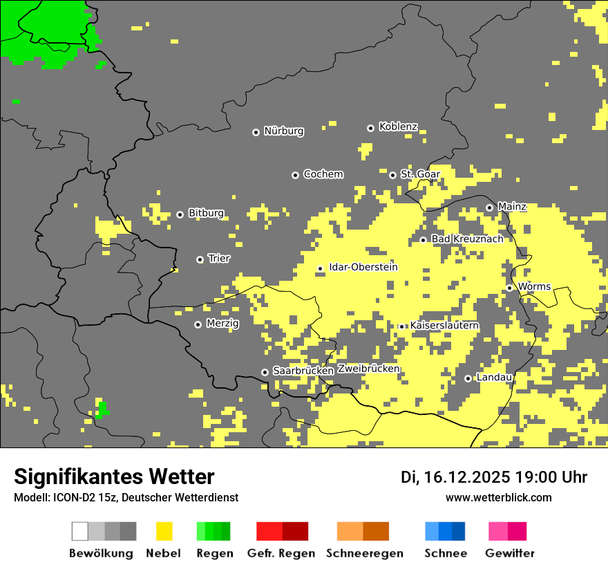 Modellkarten Signifikantes Wetter