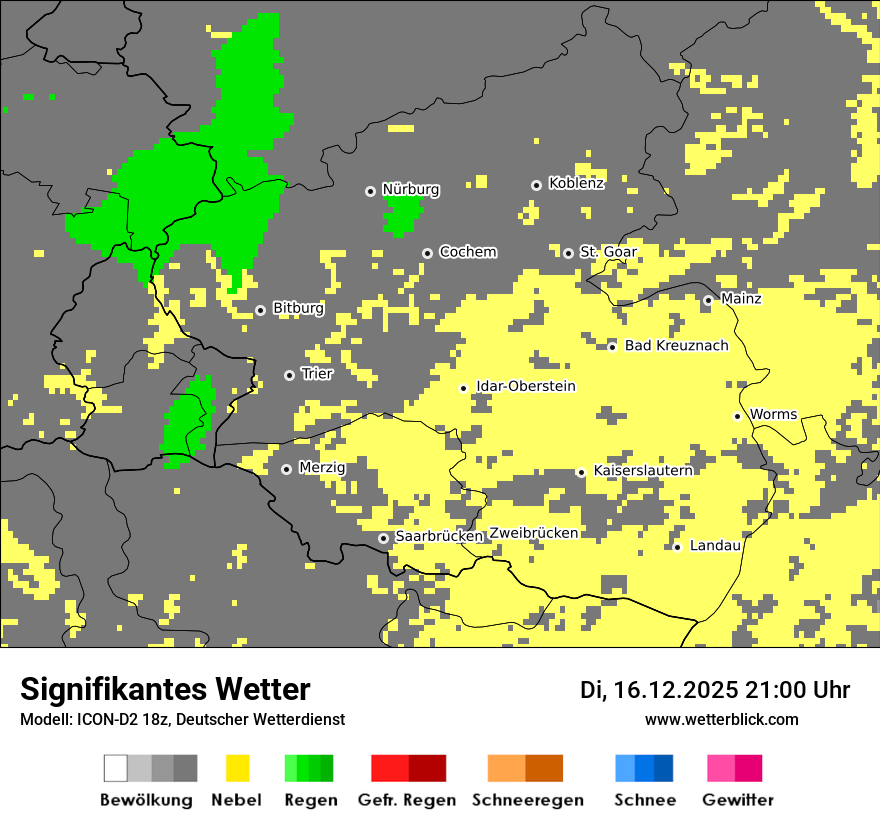 Modellkarten Signifikantes Wetter
