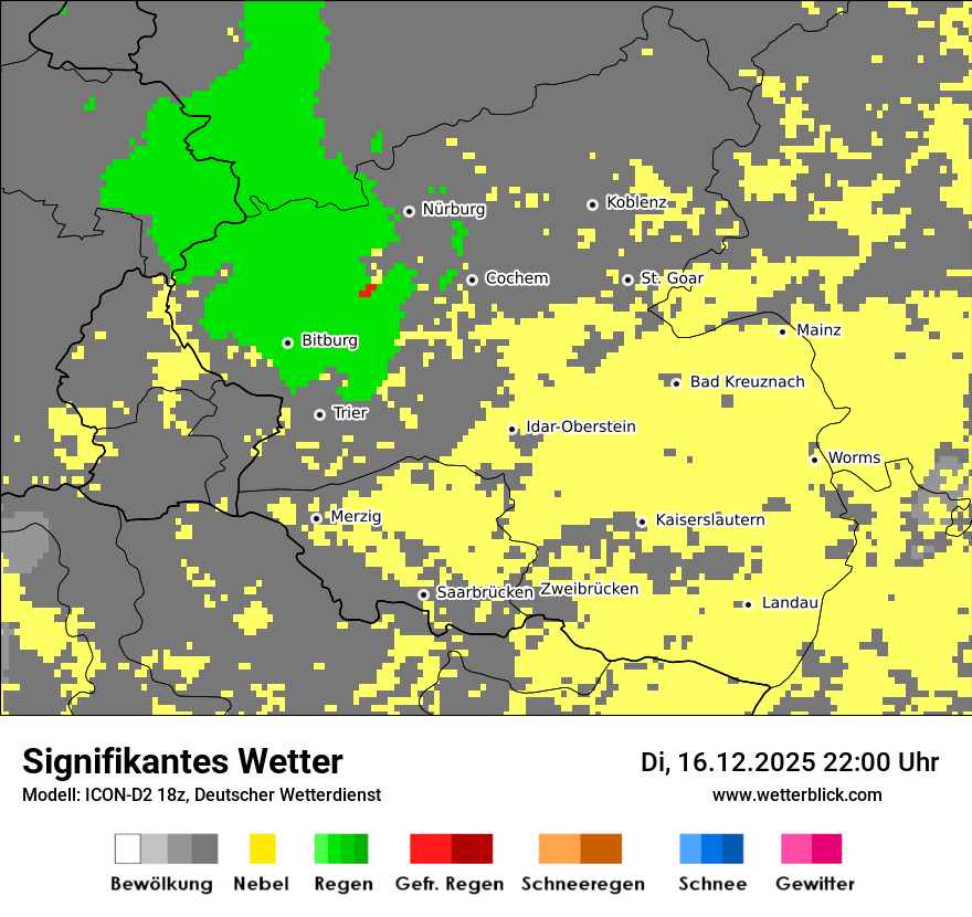Modellkarten Signifikantes Wetter