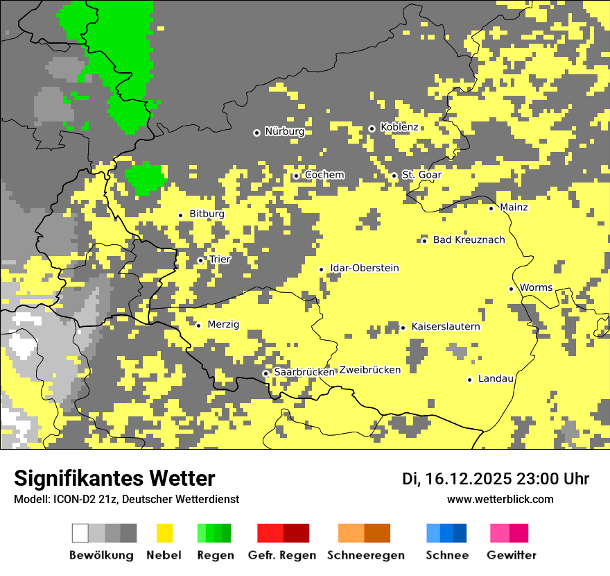 Modellkarten Signifikantes Wetter