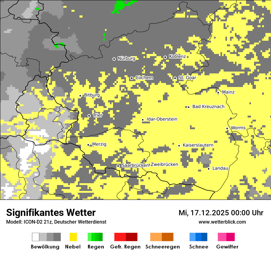 Modellkarten Signifikantes Wetter