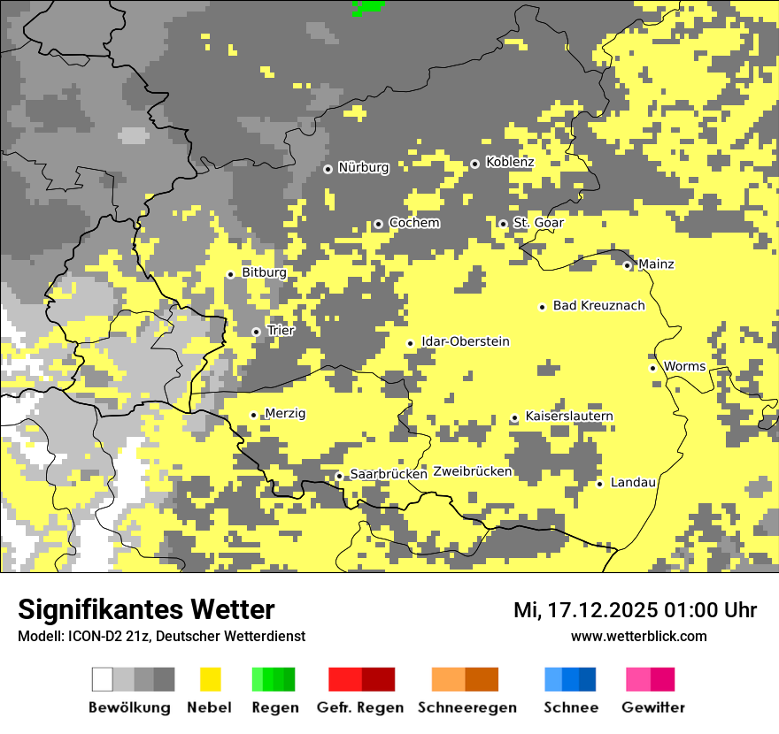 Modellkarten Signifikantes Wetter