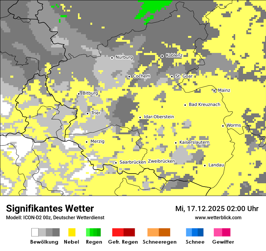 Modellkarten Signifikantes Wetter