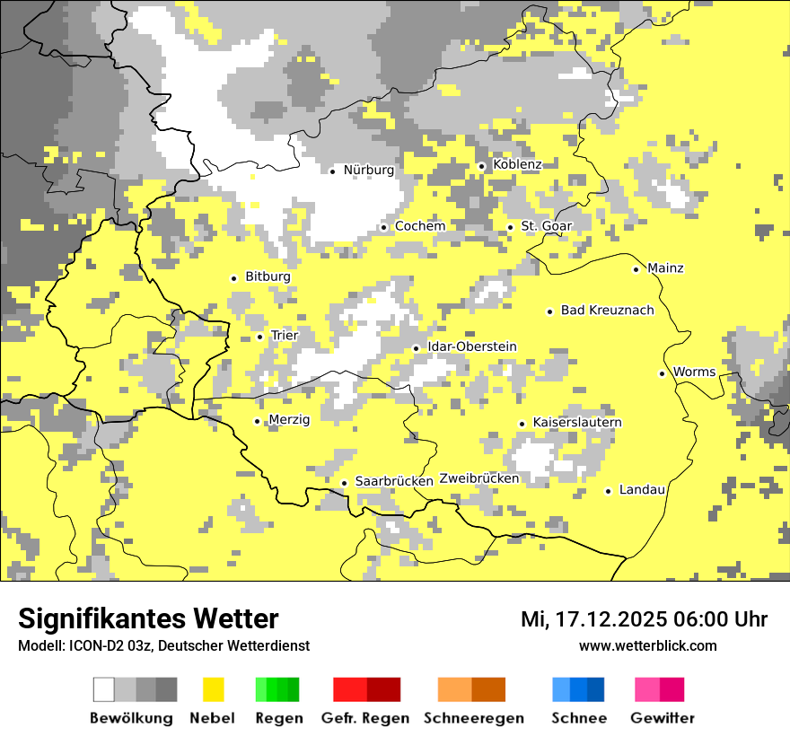 Modellkarten Signifikantes Wetter