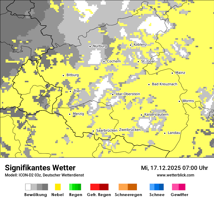 Modellkarten Signifikantes Wetter