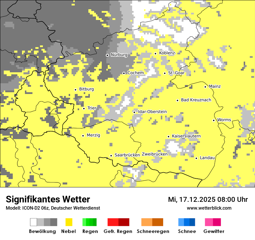 Modellkarten Signifikantes Wetter
