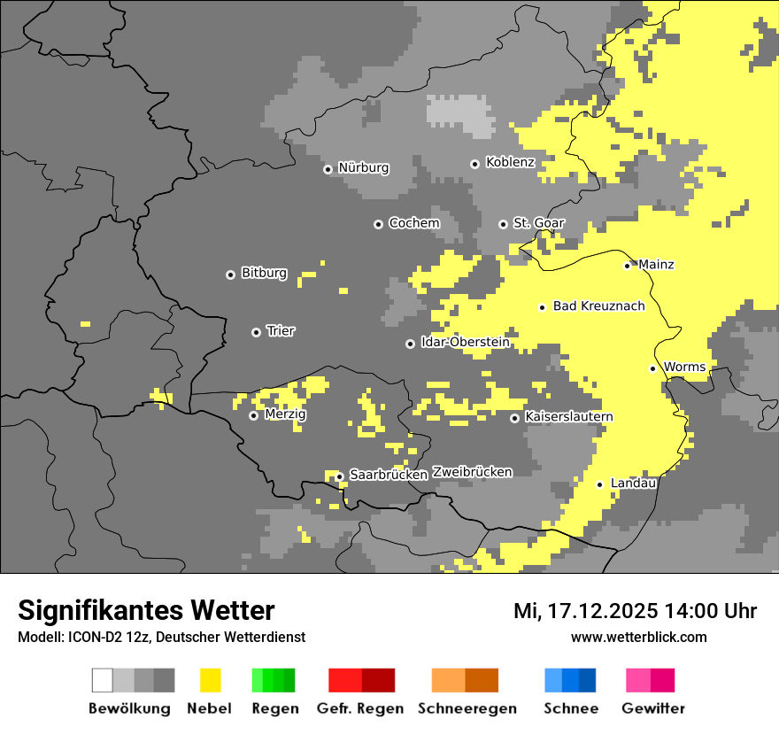 Modellkarten Signifikantes Wetter