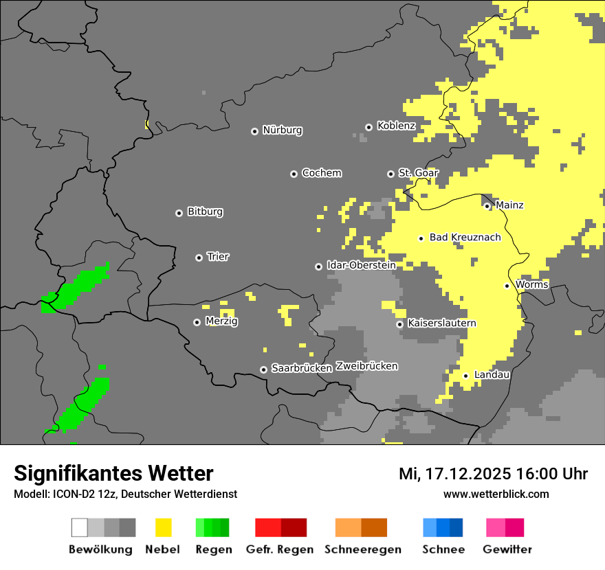 Modellkarten Signifikantes Wetter