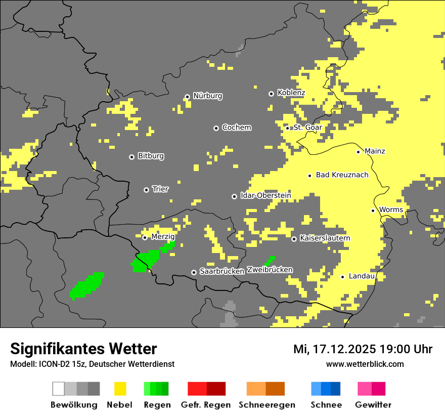 Modellkarten Signifikantes Wetter
