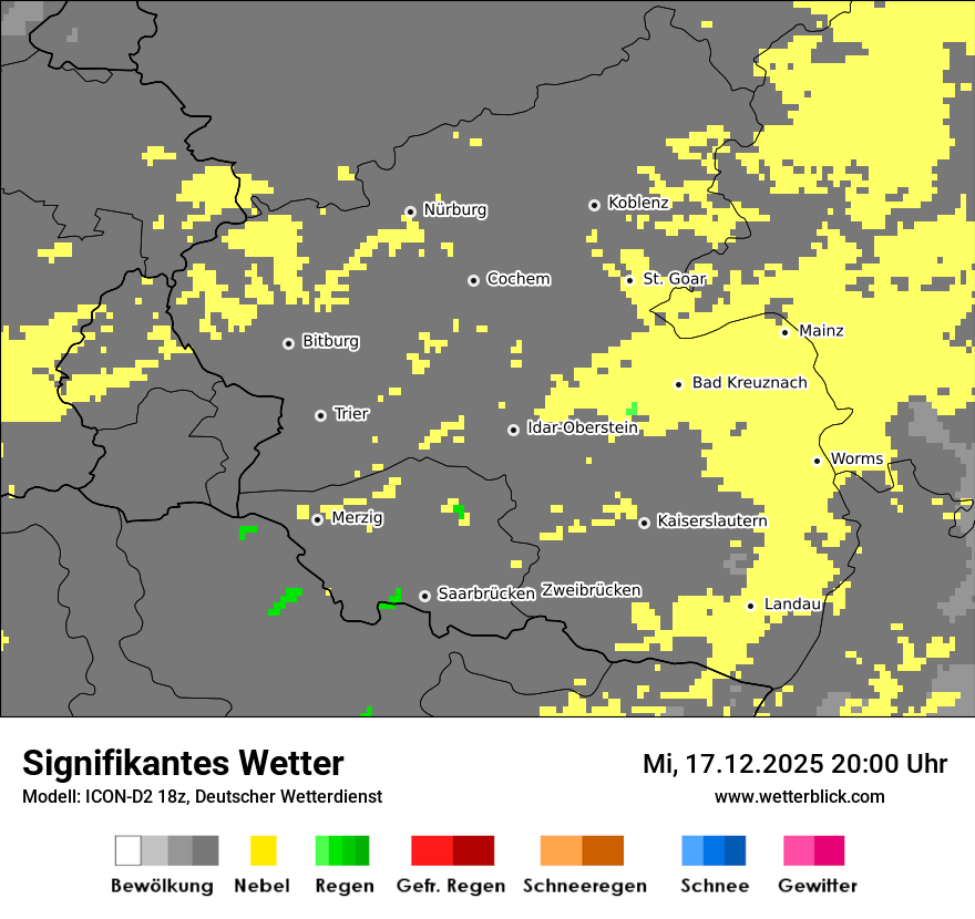 Modellkarten Signifikantes Wetter