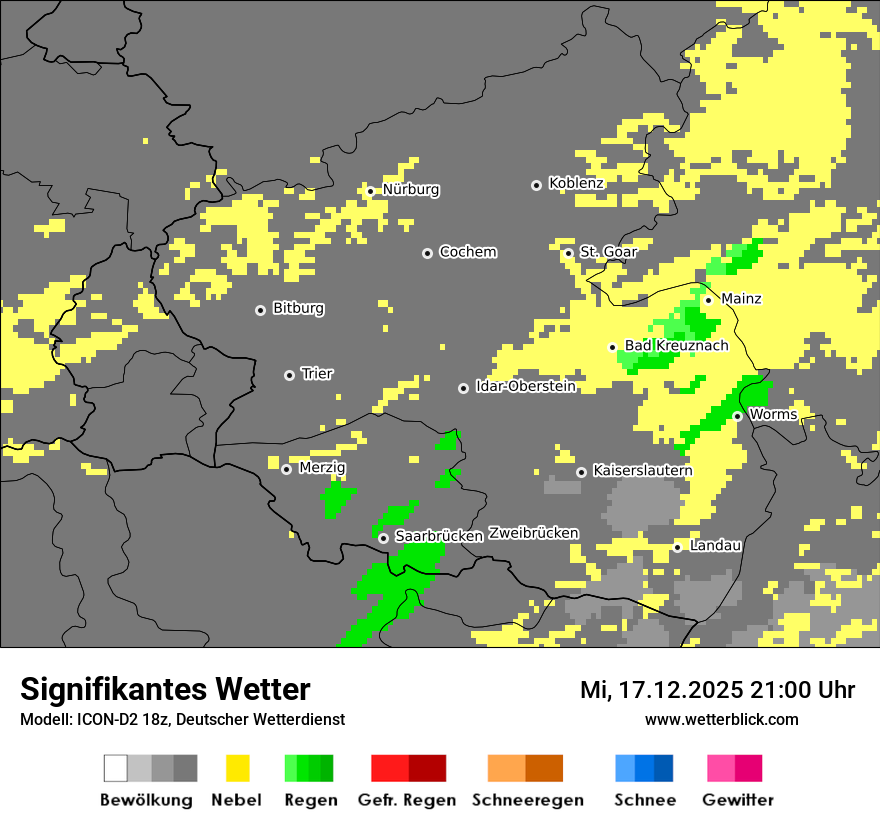 Modellkarten Signifikantes Wetter