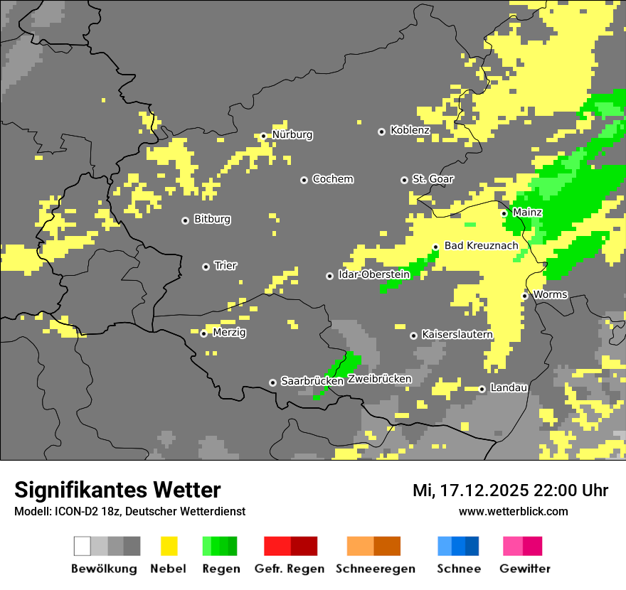 Modellkarten Signifikantes Wetter