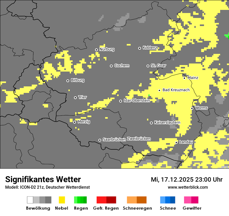 Modellkarten Signifikantes Wetter