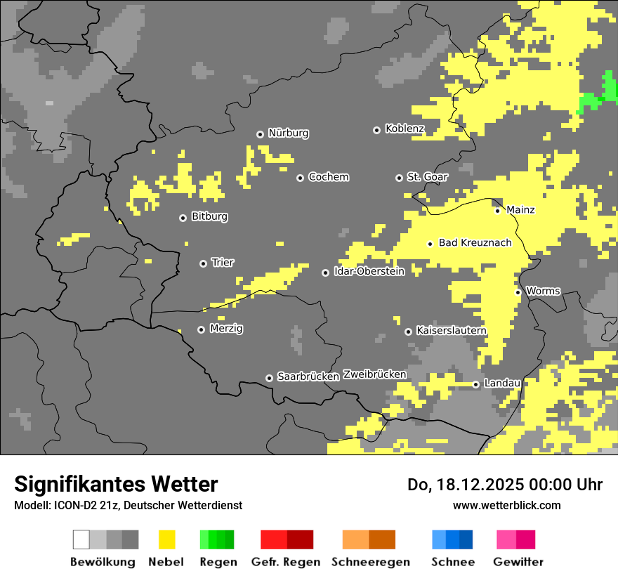 Modellkarten Signifikantes Wetter