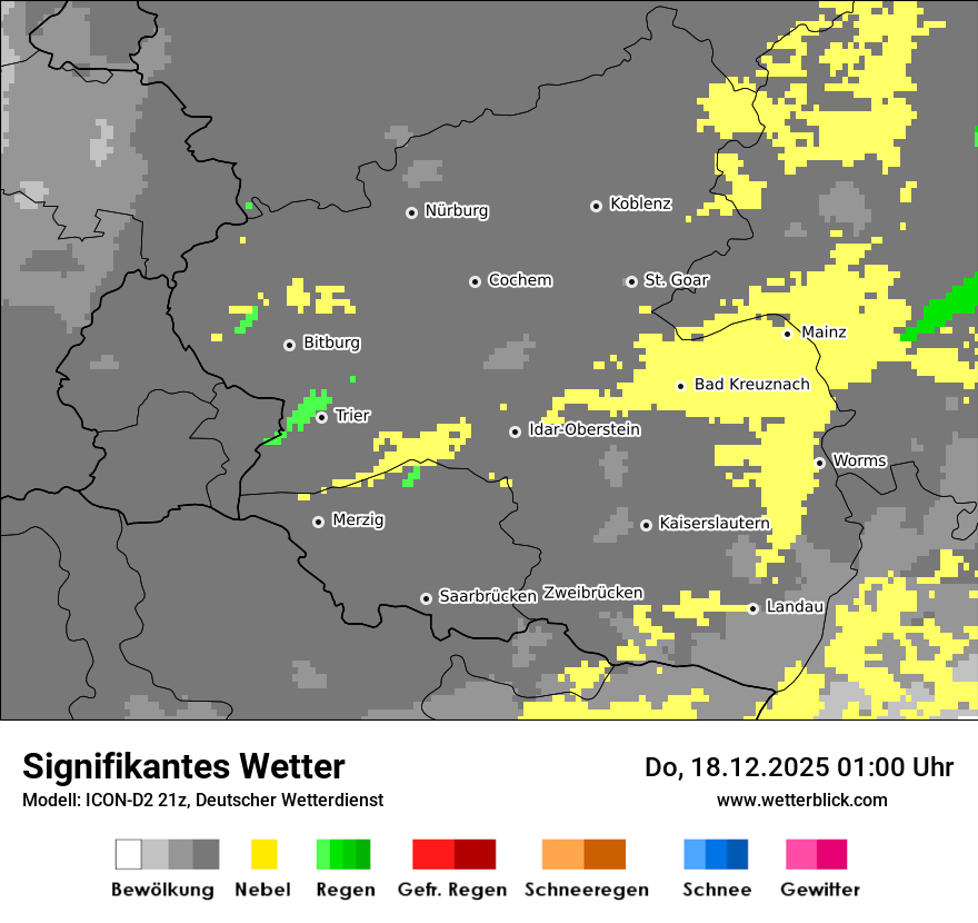 Modellkarten Signifikantes Wetter