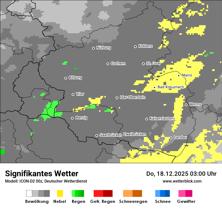 Modellkarten Signifikantes Wetter