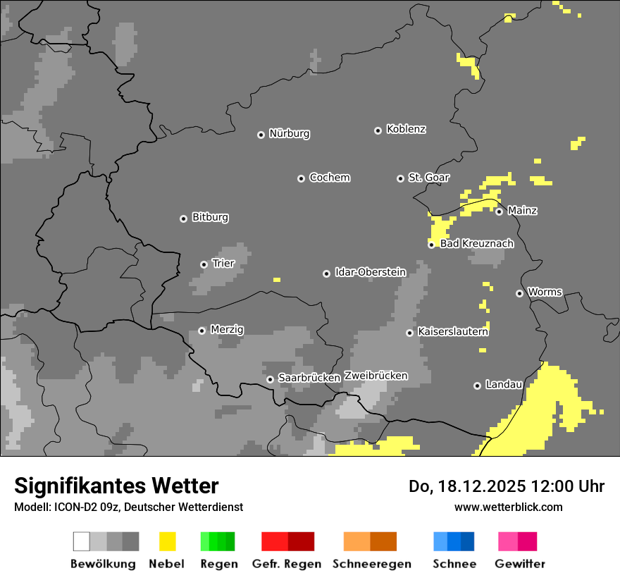Modellkarten Signifikantes Wetter