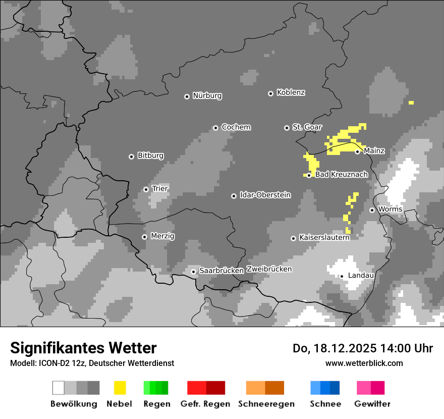 Modellkarten Signifikantes Wetter