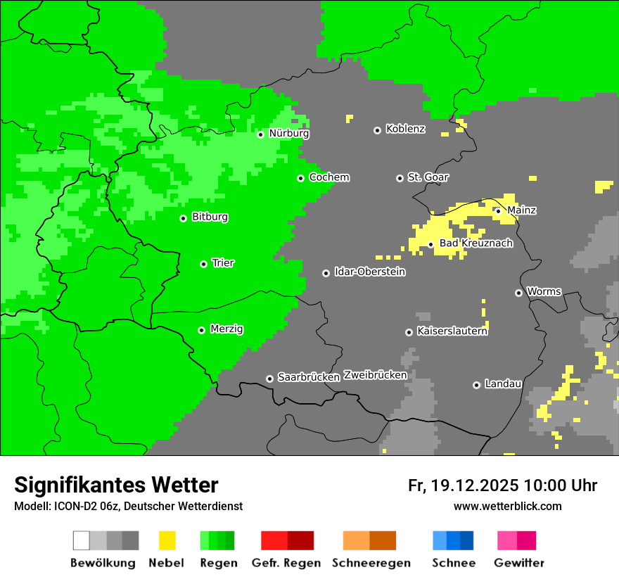 Modellkarten Signifikantes Wetter