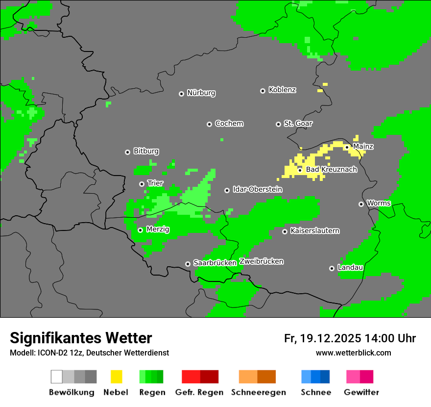 Modellkarten Signifikantes Wetter