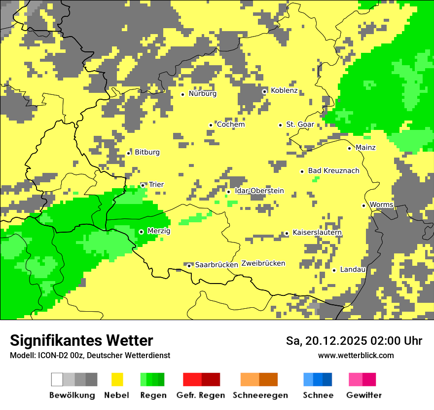 Modellkarten Signifikantes Wetter