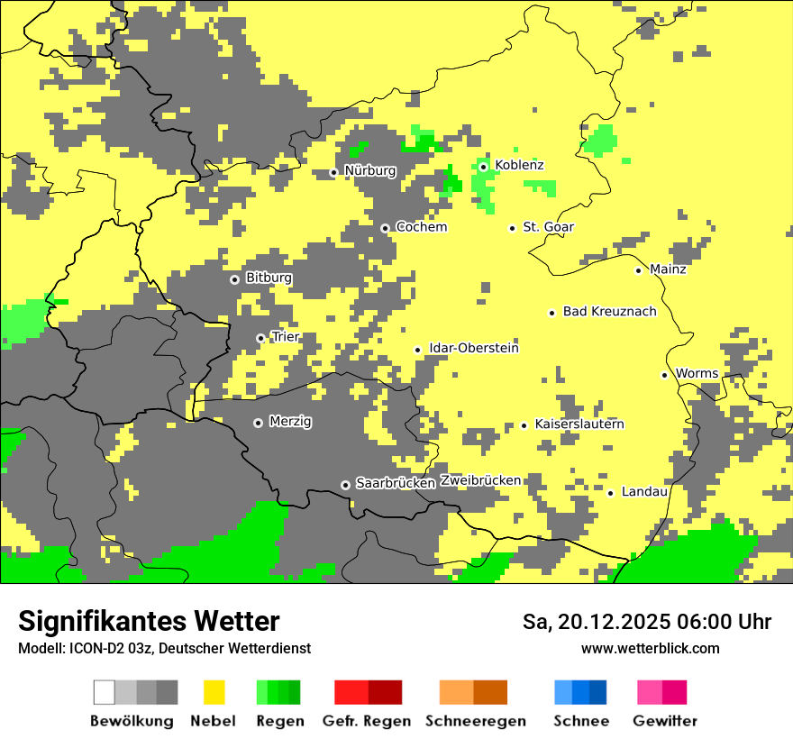 Modellkarten Signifikantes Wetter