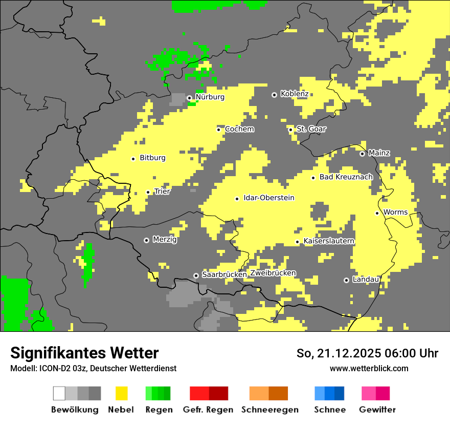 Modellkarten Signifikantes Wetter