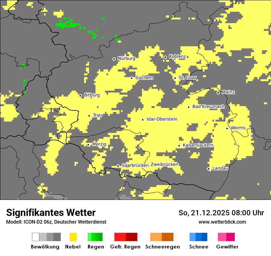 Modellkarten Signifikantes Wetter