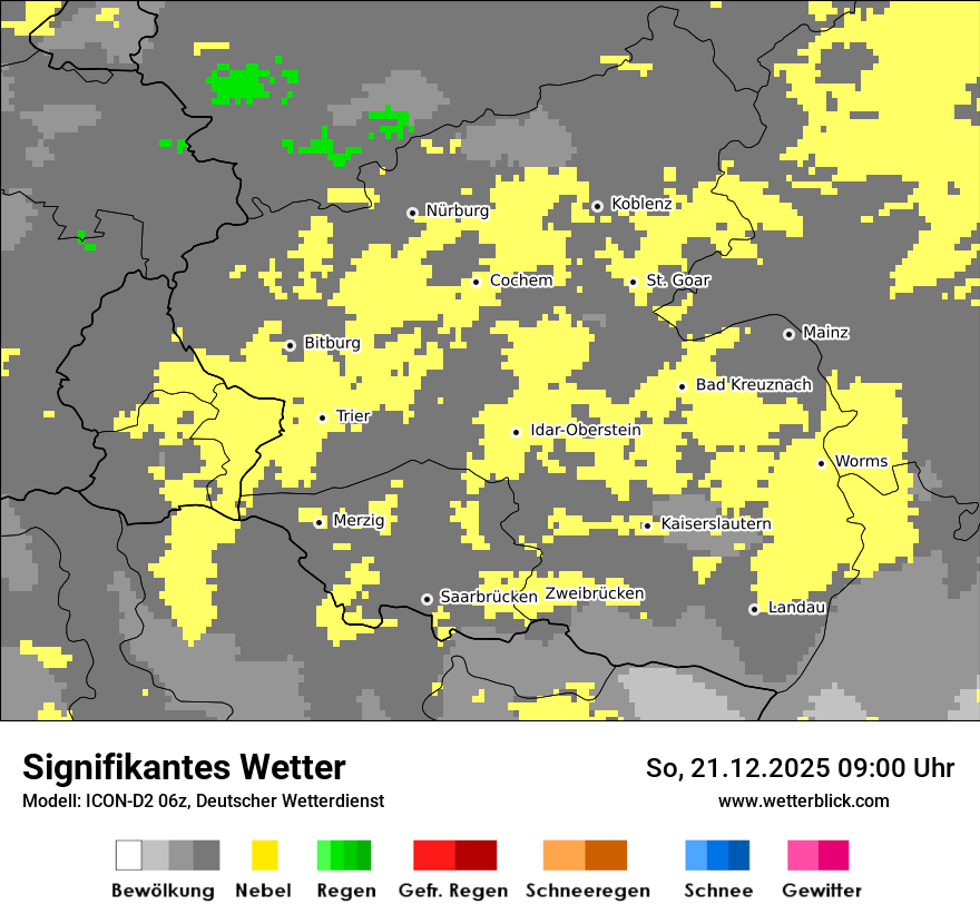 Modellkarten Signifikantes Wetter
