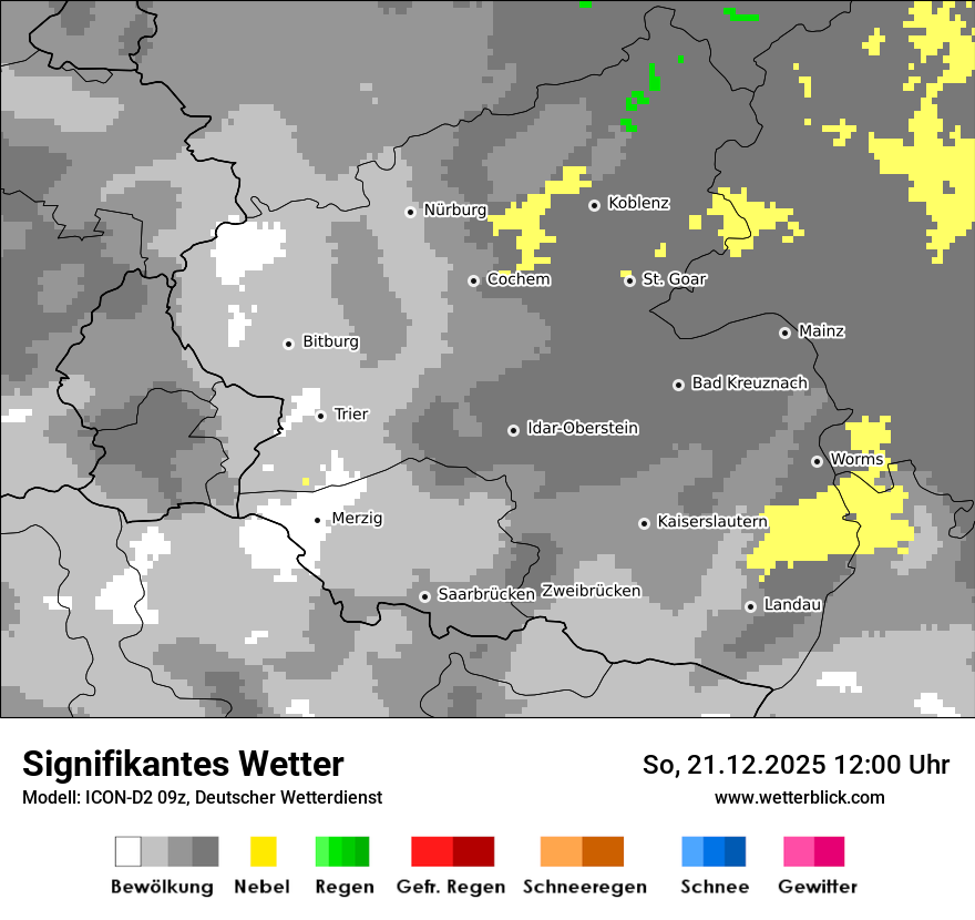 Modellkarten Signifikantes Wetter
