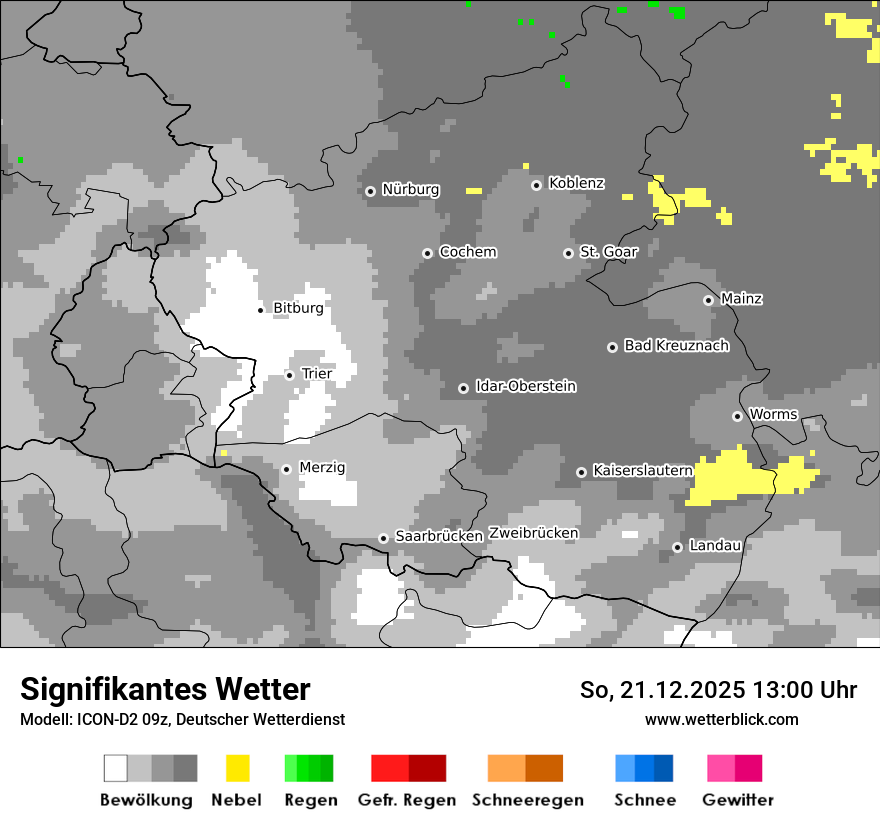 Modellkarten Signifikantes Wetter