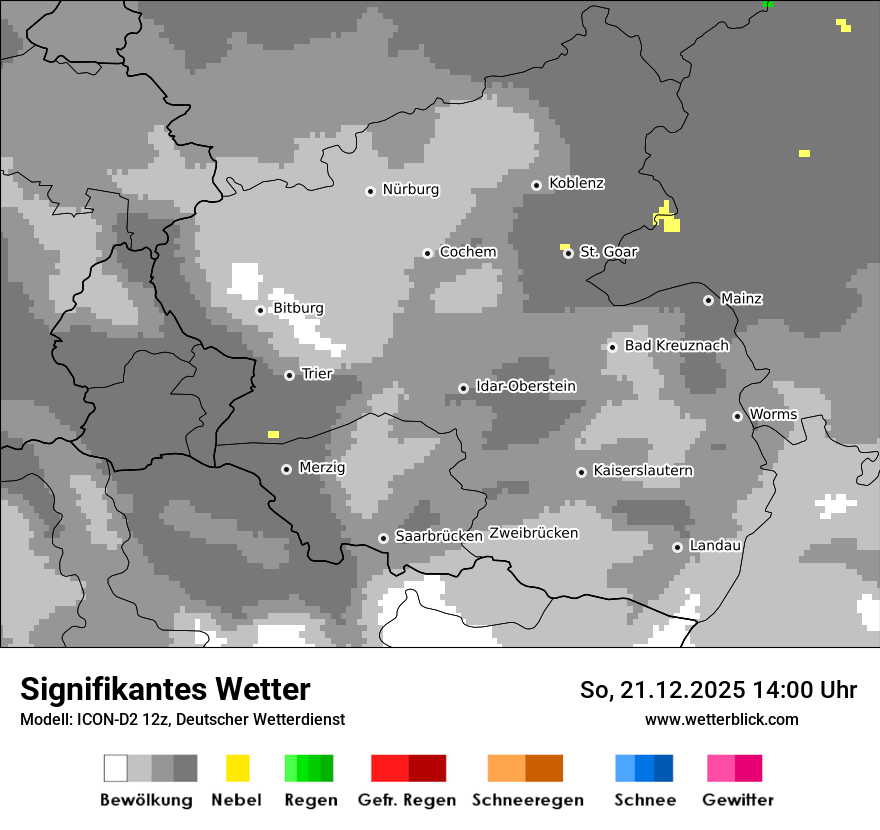 Modellkarten Signifikantes Wetter