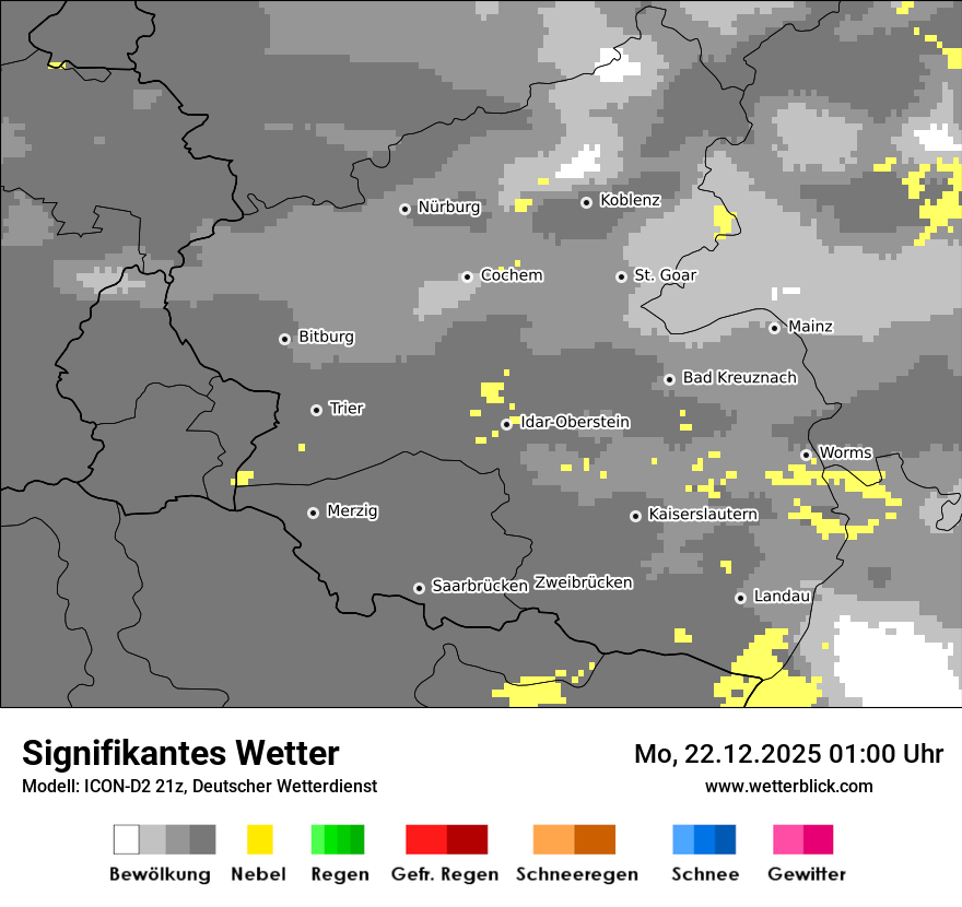 Modellkarten Signifikantes Wetter