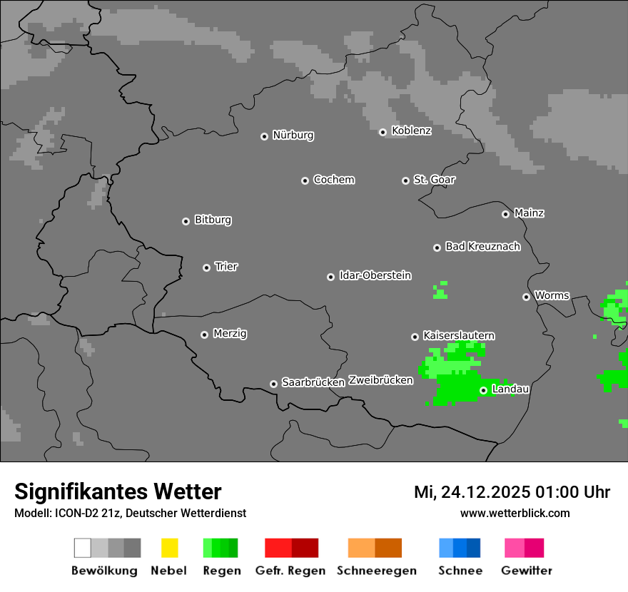 Modellkarten Signifikantes Wetter