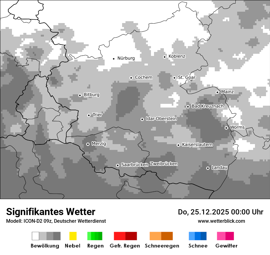 Modellkarten Signifikantes Wetter