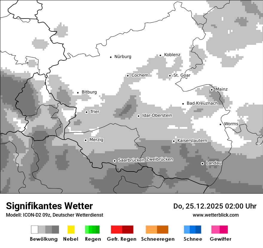 Modellkarten Signifikantes Wetter