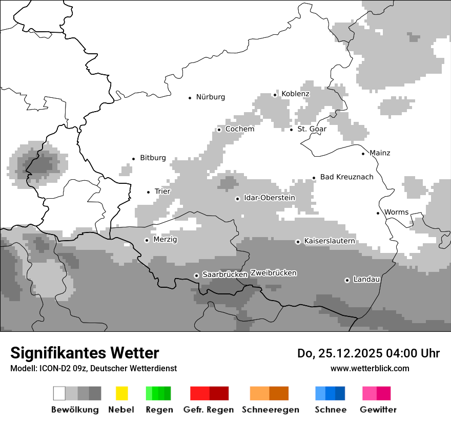 Modellkarten Signifikantes Wetter