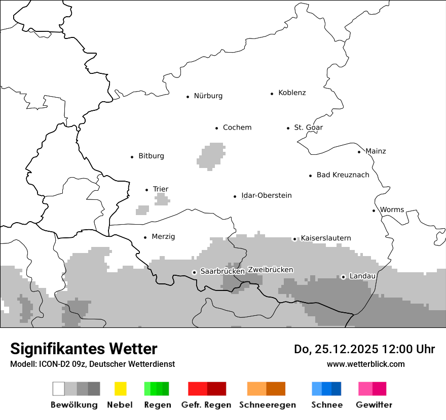 Modellkarten Signifikantes Wetter