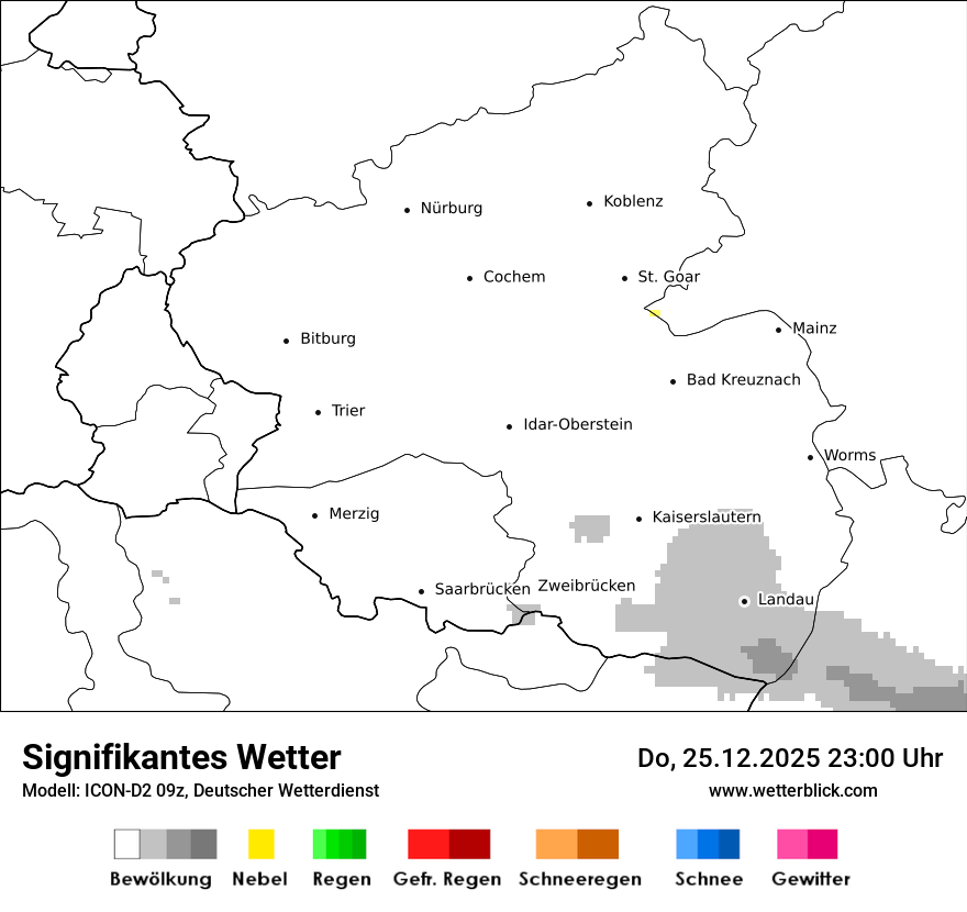 Modellkarten Signifikantes Wetter
