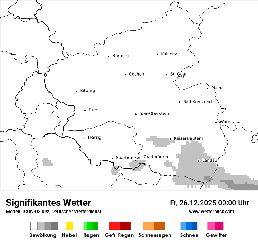 Modellkarten Signifikantes Wetter