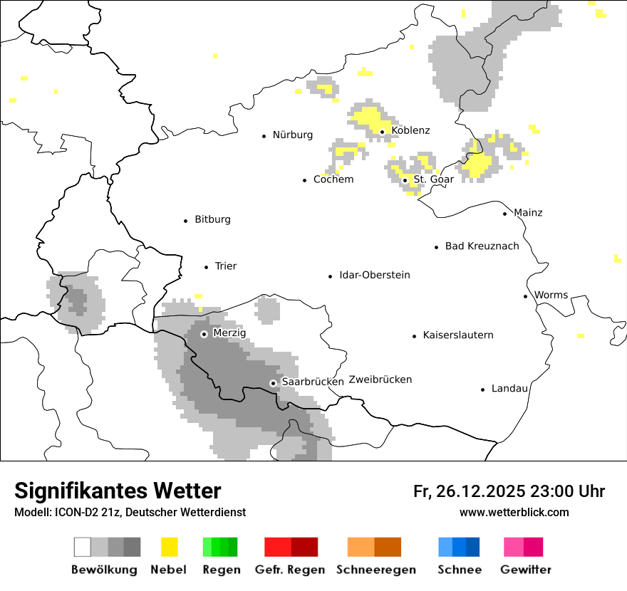 Modellkarten Signifikantes Wetter