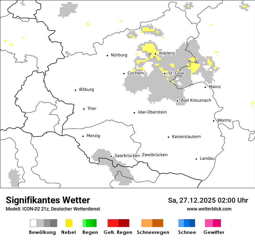 Modellkarten Signifikantes Wetter