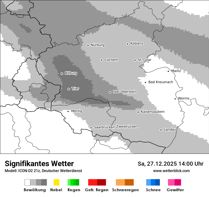 Modellkarten Signifikantes Wetter