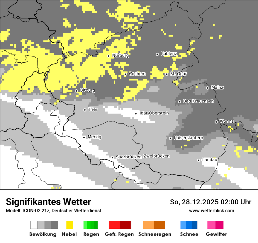 Modellkarten Signifikantes Wetter