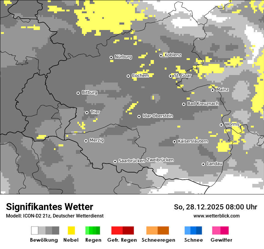 Modellkarten Signifikantes Wetter